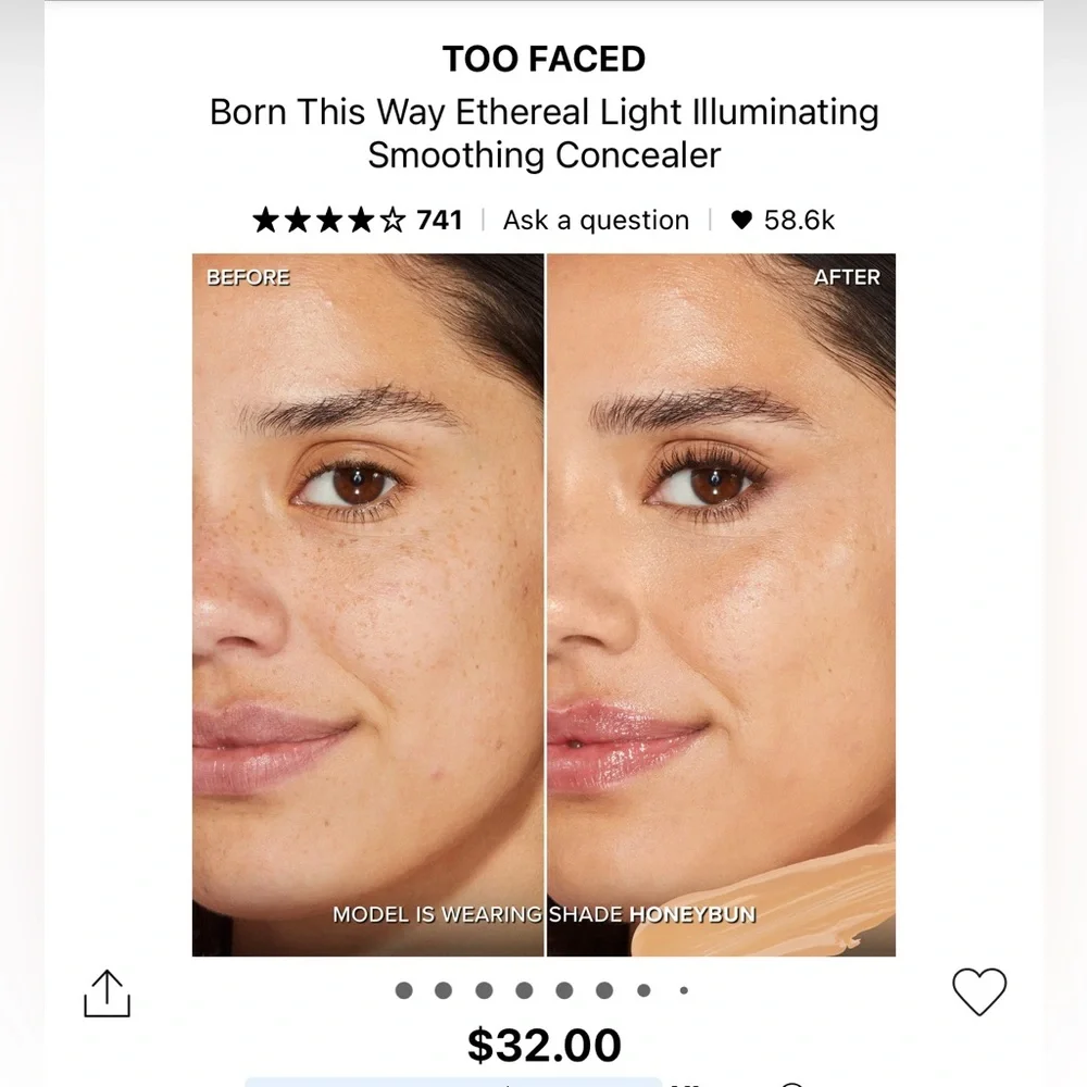 🎀 PICK 5/$25 TOO FACED Born This Way Ethereal Light Illuminating Concealer